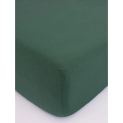 MKLuzkoviny.cz Jersey prostěradlo Classic tmavě zelené 90x200