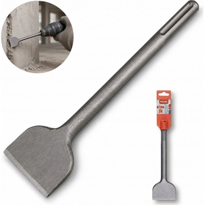Plochý sekáč SDS-MAX 75/280 mm na betonu a dlaždice EXTOL PREMIUM