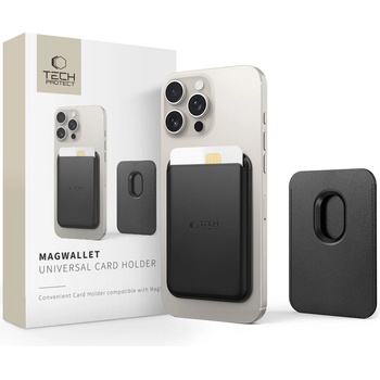 Tech-Protect Универсален магнитен картхолдър за телефон с MagSafe от Tech-Protect MagWallet - Черен (5906302370573)