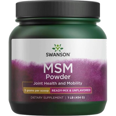 Swanson MSM Methylsulfonylmethan 100% Pudr 454 g
