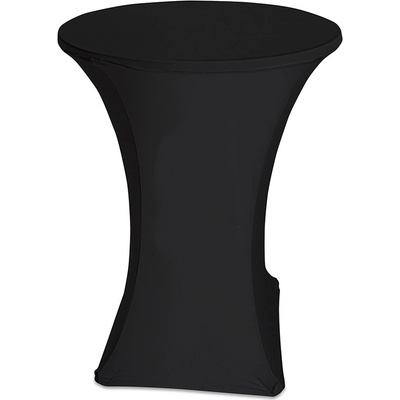 Jansen Display Elastický ubrus na kulatý koktejlový stolek čierna 800 x 1095 mm