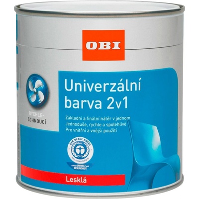 OBI 2v1 Univerzální barva 2 l lesklá temně černá