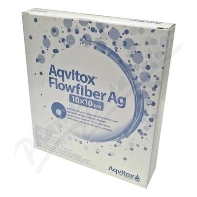 Aqvitox Flowfiber Ag 10 x 10 cm antimikrobiální 10 ks