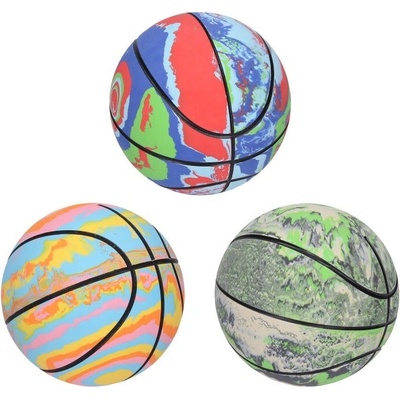 Míč basketbal duhový 9 cm