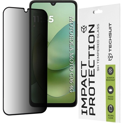 Techsuit Протектор - Techsuit 111D Privacy Full Glue - Motorola Moto G06 / Moto G06 Power - Черен
