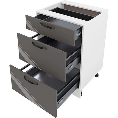 ИРИМ Долен кухненски шкаф Сити БФ-Антрацит гланц-05-54 60 см