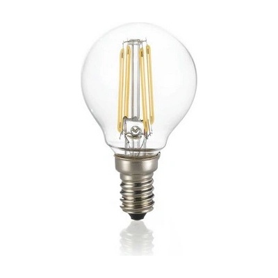 Ideal Lux 101200 LED žiarovka E14 Filament P45 4W/430lm 3000K priehľadná, kvapka