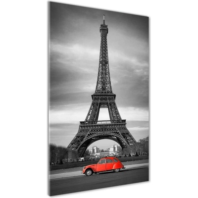 Vertikálny foto obraz sklo tvrdené Eiffelová veža Paríž 50x100 cm