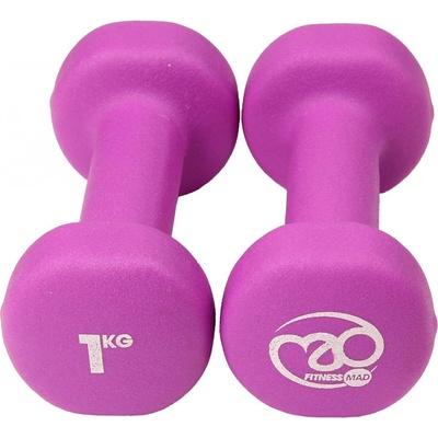 BODHI Činky FITNES MAD neopren 2 ks x 1 kg