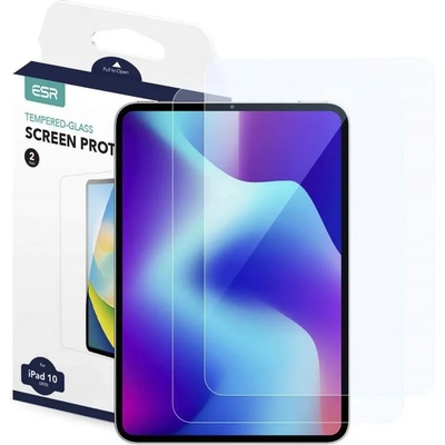 ESR Tempered Glass Screen Protector - комплект 2 броя калени стъклени защитни покрития за дисплея на iPad 10 (2022) (прозрачен)