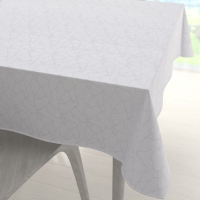Biante Velký dekorační čtvercový ubrus Monako PM-123 Mramor bílý 240x240 cm