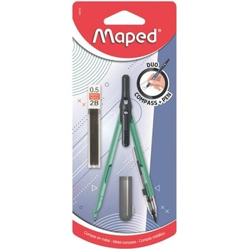 Maped Острилка за моливи 2в1, с клипс, превръщаща се в молив, MAPED Compass Pen", смесени цветове 198700 (198700)