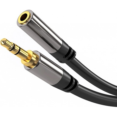 PremiumCord HQ stíněný prodlužovací kabel Jack 3.5mm - Jack 3.5mm M/F 1,5m - kjqmf015 – Zboží Živě