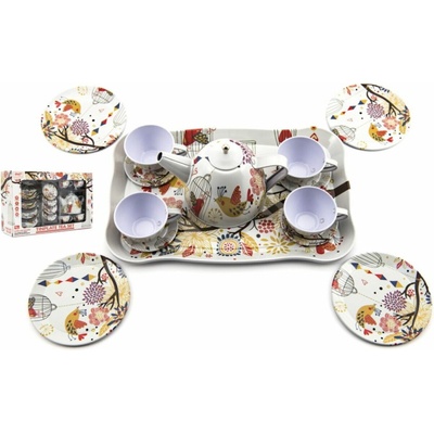 Teddies čajová sada nádobí plech 15ks v krabici 32x21x10cm