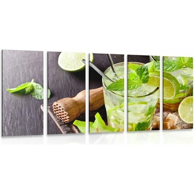 5-dielny obraz lahodné Mojito