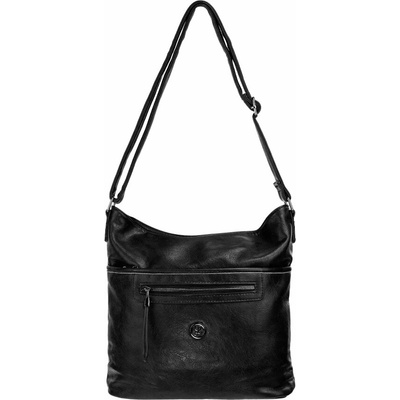 ADRIA dámska crossbody koženková kabelka Čierna