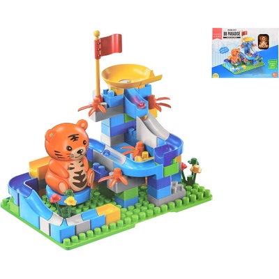 Mikro trading Stavebnice s dráhou a zvířátkem - 87 ks