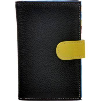 Hellix dámská kožená peněženka P 1251 black multicolor černá