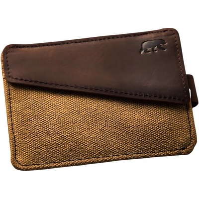 Alaskan Maker Látková mini vintage peněženka s kůží Handy Mustard