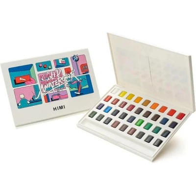 HIMI akvarelové barvy kit 36 Colours in Pans – Hledejceny.cz