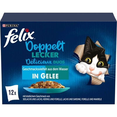 FELIX So gut wie es aussieht Dvojnásob lahodné v želé Výběr z vody 12× 85 g