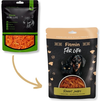 Fitmin For Life lahôdka Jerky králičí masíčka 70 g