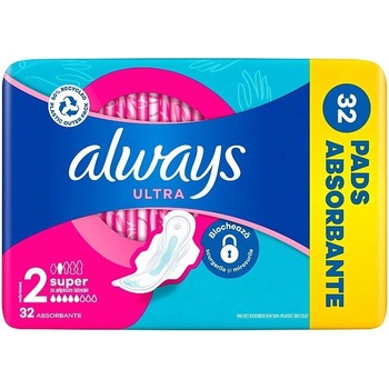 Always Ultra Super hygienické vložky s křidélky 16 ks