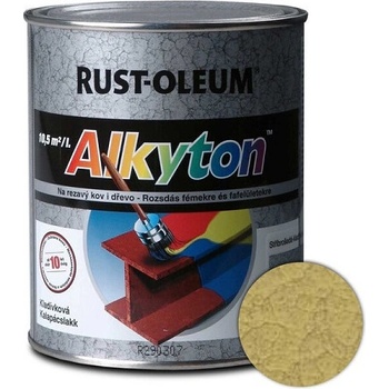 Rust Oleum Alkyton Kladivková farba na hrdzu 2v1 Zlatá 750 ml