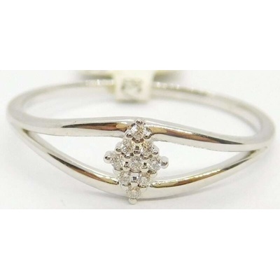 Klenoty Budín Zásnubní diamantový prsten z bílého zlata 3953442