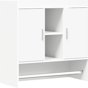 vidaXL Стенен рафт Монтиране на стена Бяло 80 x 36 x 80 см (8011371)