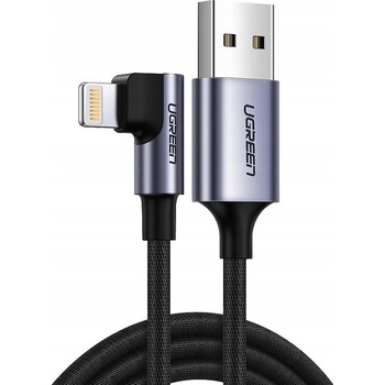 Ugreen 60521 angle USB - Lightning MFI, 2,4A, 1m, černý