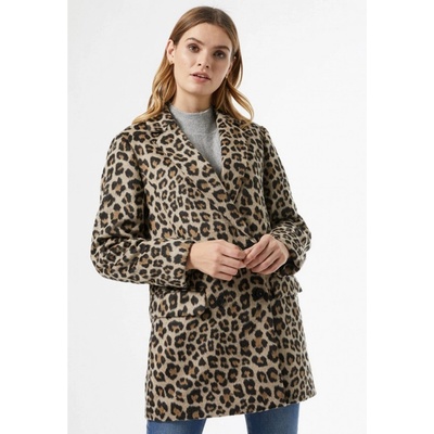 Dorothy Perkins kabát s leopardím vzorem světle hnědý
