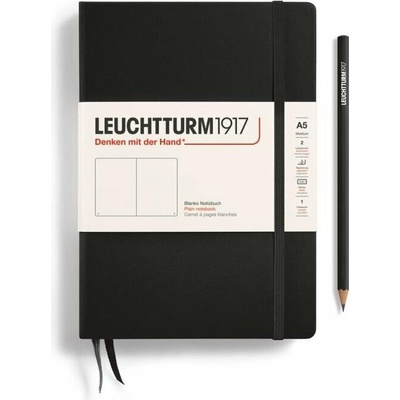 Leuchtturm1917 Zápisník Black Medium A5 čistý