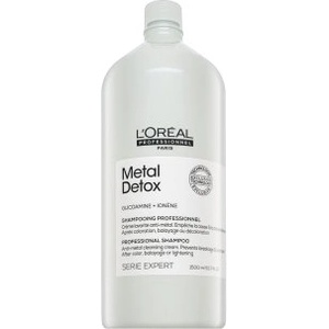 L'Oréal Série Expert Metal Detox Professional Shampoo Anti-metal Cleasing Cream čisticí šampon За блясък и защита на боядисаната коса 1500 ml