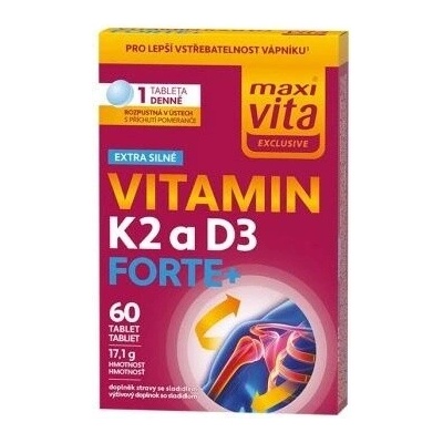 Maxi Vita Exclusive K2 + D3 Forte + 60 šumivých tablet