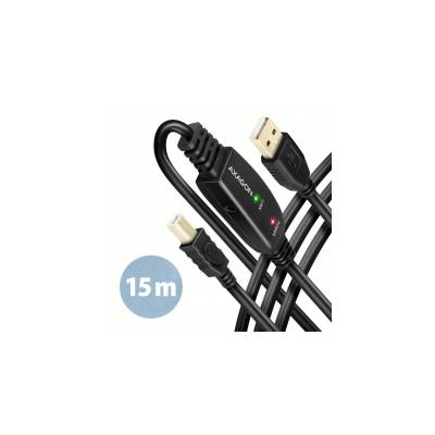 AXAGON ADR-215B, USB A-B, 2.0 aktivní prodlužovací / repeater kabel, 15m | ADR-215B