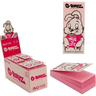G-Rollz ružové trhacie cigaretové filtre thug for life 50 ks