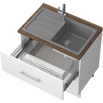 Долен кухненски шкаф за мивка Riva R-90-2MZ/2