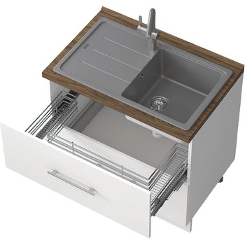 Долен кухненски шкаф за мивка Riva R-90-2MZ/2