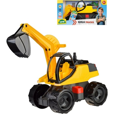 Lena Bagr žlutočerný Giga Trucks plast 80 cm