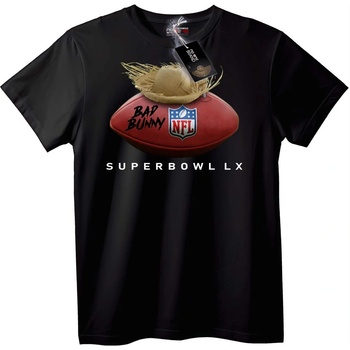 NOONEBRAND Тениска Bad Bunny Super Bowl LX NFL - 2XL, Black