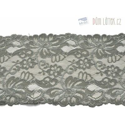 Elastická čipka khaki, 150 mm