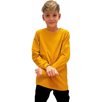 Jožánek detské tričko dlhý rukáv horčicové