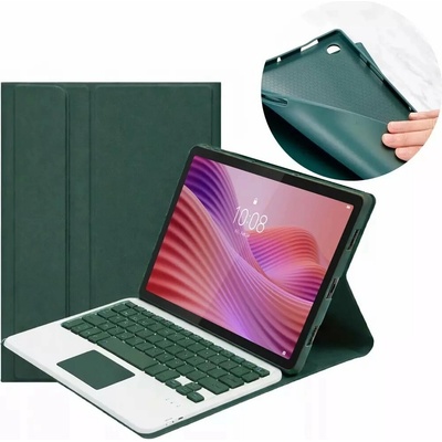 4kom.pl Pouzdro s dotykovou klávesnicí pro Lenovo Tab 10.1 2025 ZAEH0040PL zelené