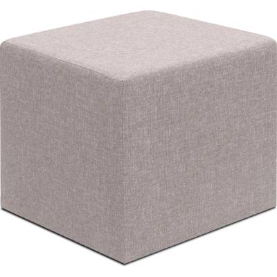 TopMebel Тъканен табуретка Линда в бежов цвят 40x40x40см