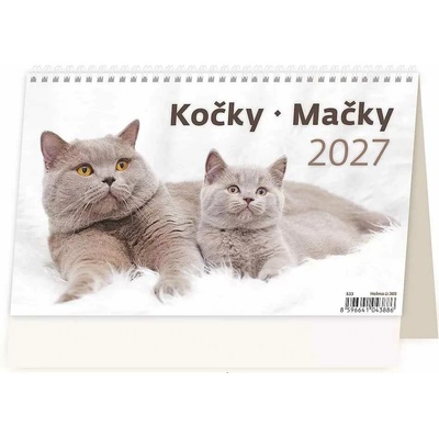 stolní Kočky/Mačky 22,6cm x 13,9cm, S33-27 2027