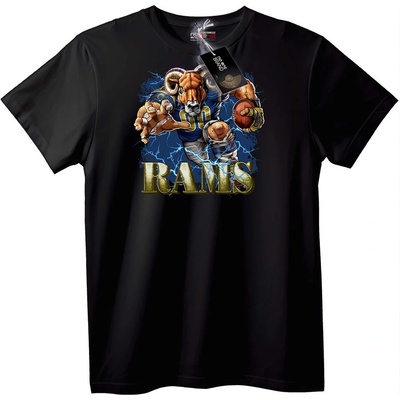 NOONEBRAND Тениска на Rams футболен отбор - 4XL, White