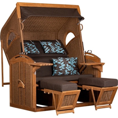 deVries Plážové kreslo PURE MADURA XXL 145x85x180 cm hyacint