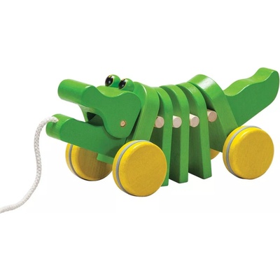 PlanToys Tancujúci krokodíl – drevená ťahacia hračka