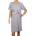 Сива нощница за кърмачки с щъркел и цикламен кант